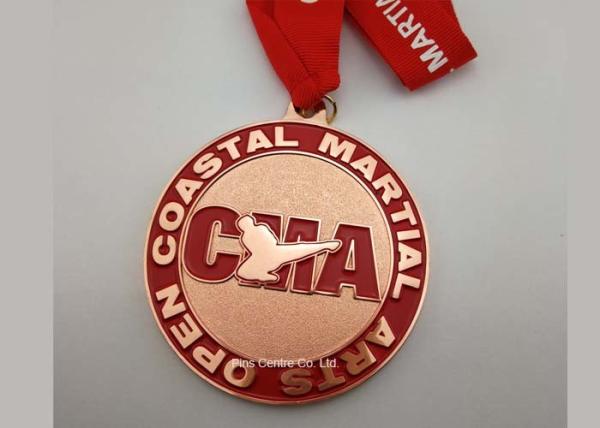 Custom Bronze Enamel Jiu Jitsu Medals , Die Casting Souvenir Zinc Alloy Canada Medals