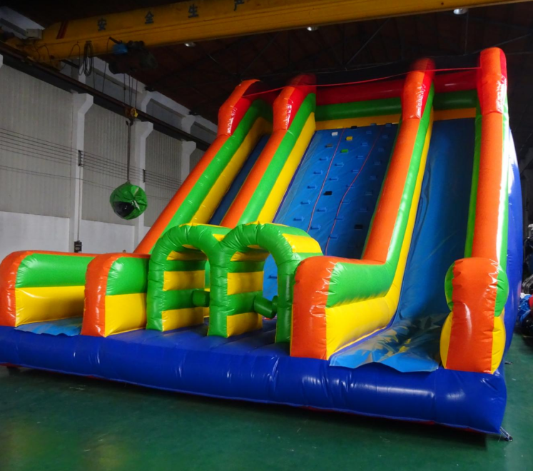 High Quality Inflatable PVC Long Slides Outdoor Custom Inflatable Big Double Lanes for Kids Commercial Events