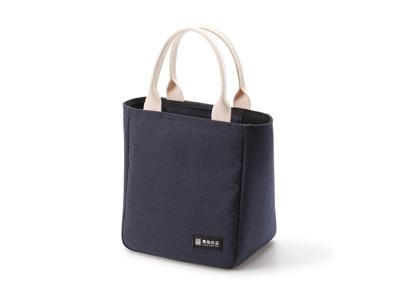 Black Insulated Lunch Box Cooler Bag Easy Carrying 21x22.5x15 CM Size For Men