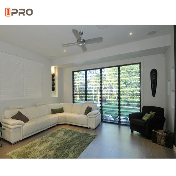 Outdoor Security Aluminium Glass Louver Windows Air Ventilation