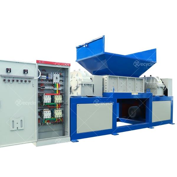 Powerful 22kW Double Shaft Scrap Metal plastic Crusher Used Car Shell Shredding Waste Metal Shredder Machine