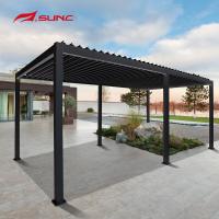 Gazebo con techo duro del edificio del jardín de la pérgola de aluminio manual impermeable