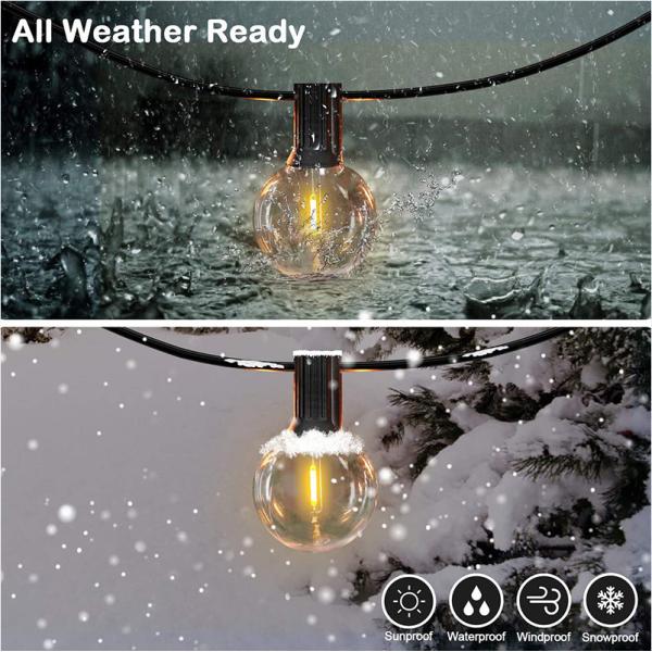 15 солнечных приведенных в действие светов G40 8.3M 2200K строки шарика