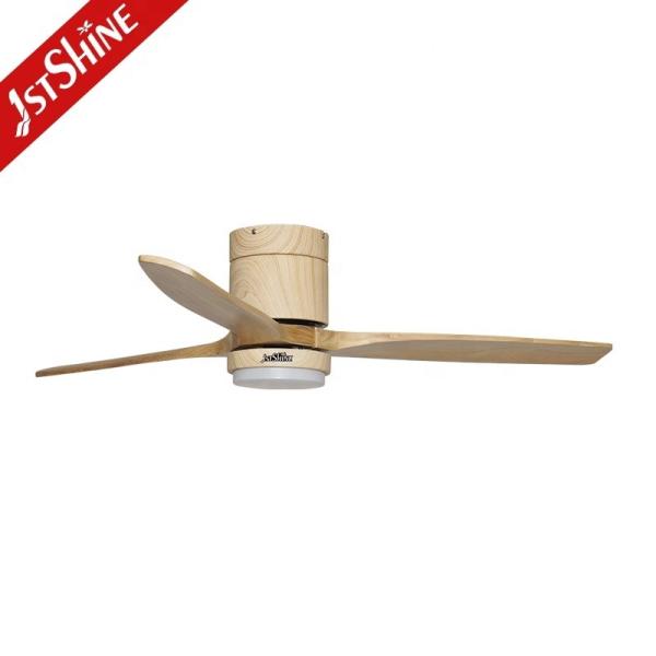 Ventilador de teto de madeira de alta velocidade de 52 polegadas com luz e tensão de entrada de 110-240V / 50Hz-60Hz