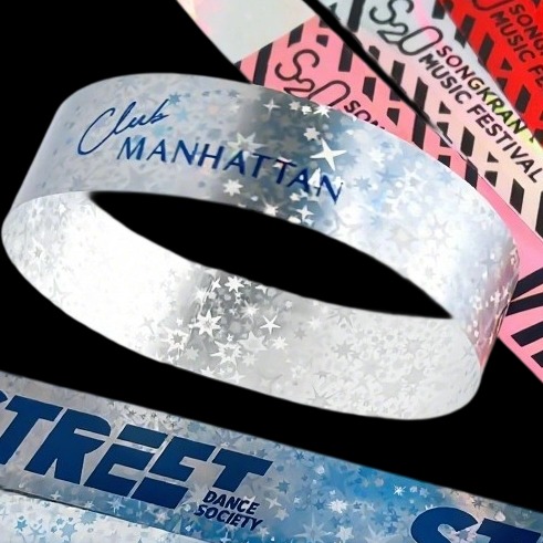 Glitter Plastic Customized Wristbands for Adults and Kids Silver/Gold Style