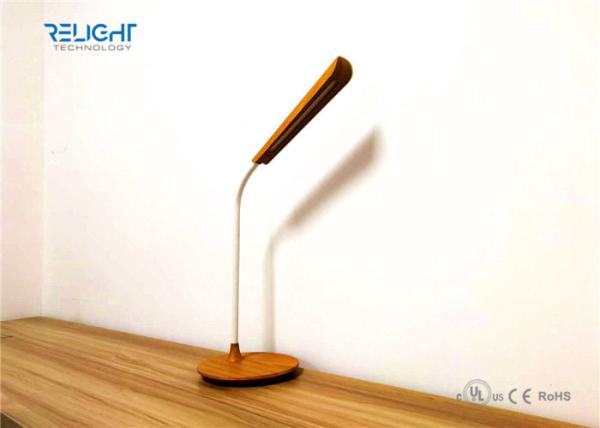 Wooden Grain Led Desk Lamps  with Eye-Protected and USB Output Charging Port