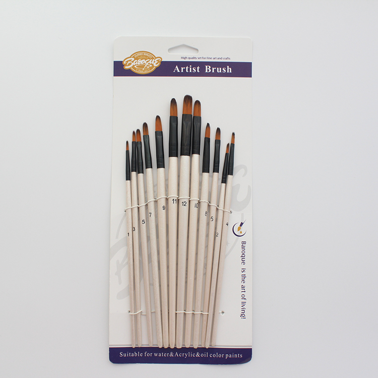 Personalized High Quality Professional Artist Small Wood Free Style Set Painting Brushes