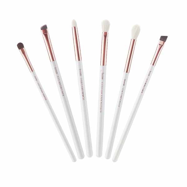 Jessup Natural Goat Hair Eye Makeup Brush Set Handcrafted Flat Oval Head