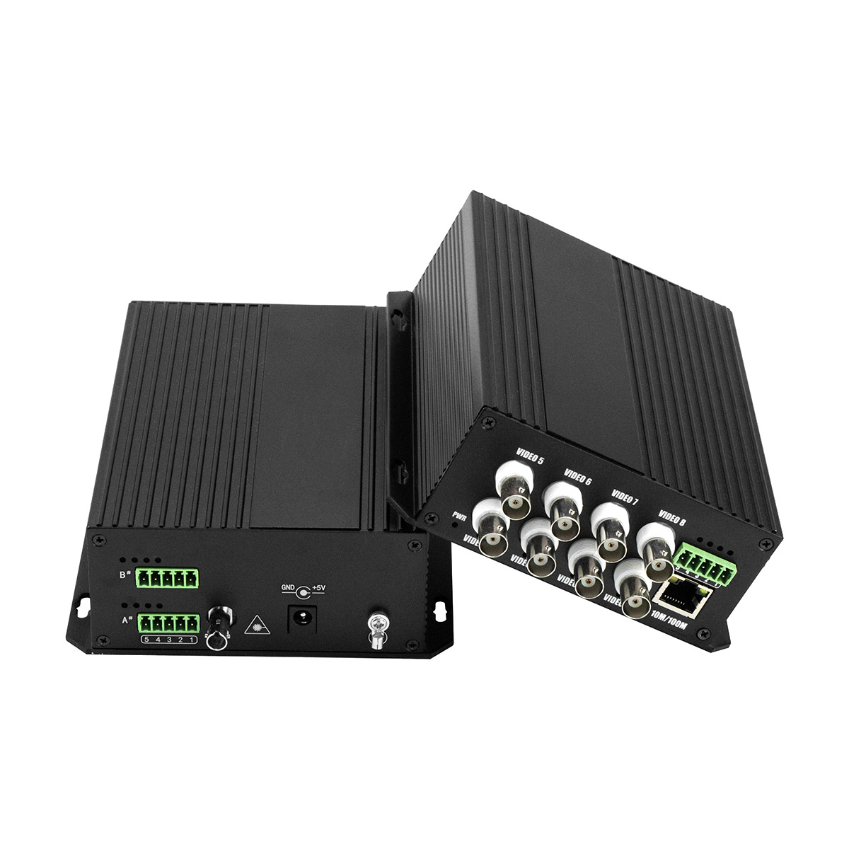 8 портов CCTV Видео Аудио Ethernet Сухой контакт Волокнистый медиа конвертер Bidi D5V2A
