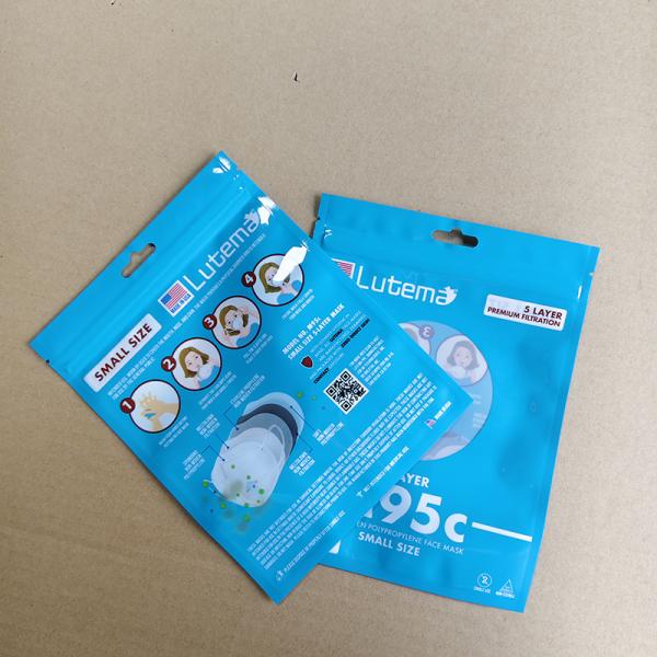 Customizable Branded Printing Three Sided Sealing Bags For Medical Masks Packaging With Transparent Window Bulk Orders Discounts.