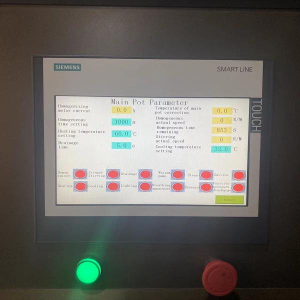 PLC Control Face Cream Vacuum Mixing Equipment Homogenizing Emulsifier Machine