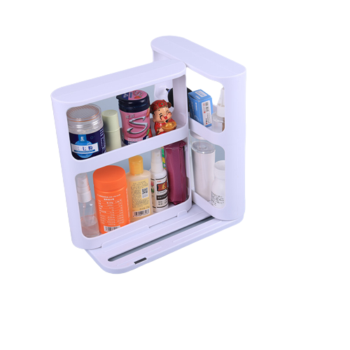 Convenient Rotation 2 Tier Rotating Spice Rack for Pull Out Kitchen Cabinet Storage