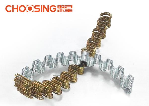 25 Zig Zag Serpentine Springs For Furniture , Auto Upholstery Springs 8 Gauge Curved