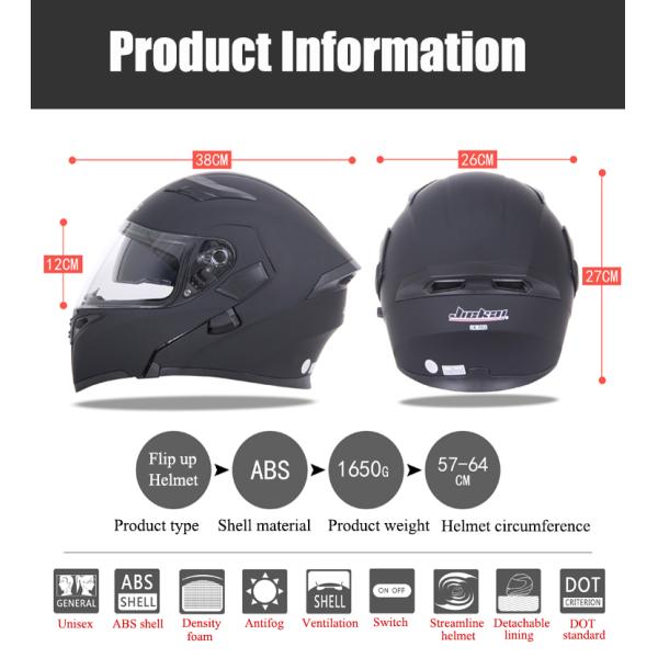 High Strength ABS Snowmobile Motorcycle Helmet with Double Visor Durable and Versatile