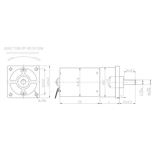 #45 Steel Shaft Micro 37mm Dia 12v 24v 2N.M 200rpm 3650BL Brushless Dc Spur Gear Motor CE