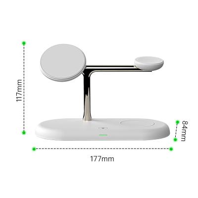 ABS Zinc Alloy Material All In 1 Magnetic Fast Wireless Charger Charging Distance ≤ 8mm
