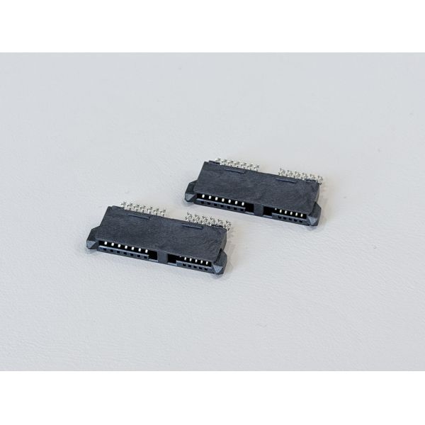 High-Reliability SATA 13Pin 180° Wire Crimp Female Connector 1.27mm Pitch | Electrical Signal & Power Terminal Connector for Server, Automotive & Custom Wire Cable Transmission