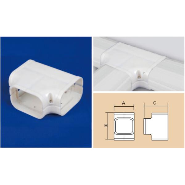 100mm AC Duct PVC Air Conditioner Pipe Cover Duct T-Joint Tee Joint