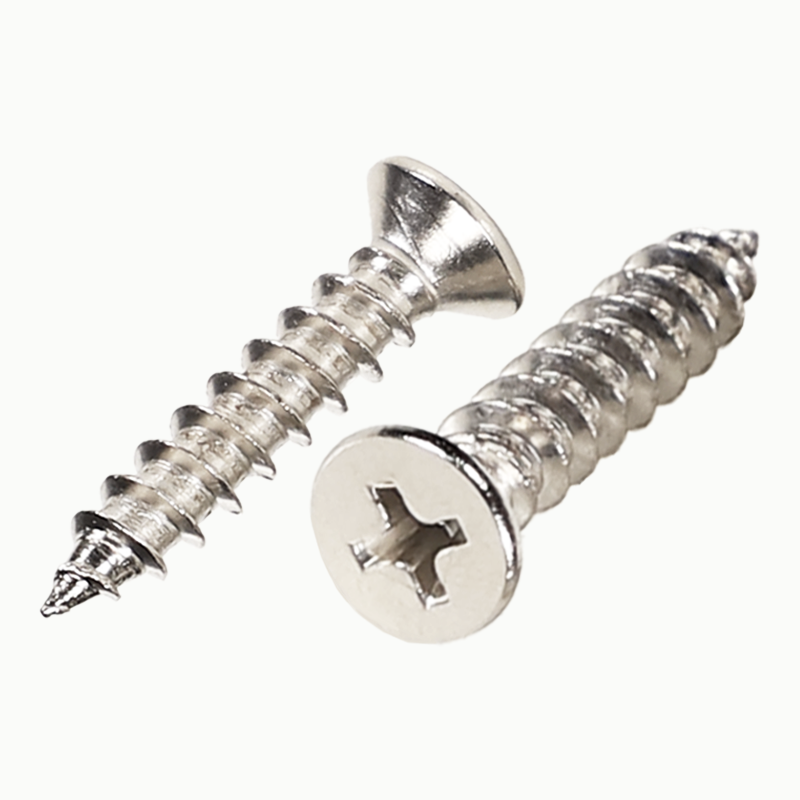 Nickel plated flat head self-tapping screw with cross groove for M3 M4 M5 sizes in electronic applications