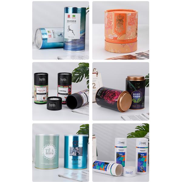 Custom printed logo high quality round cardboard cylinder gift scarf socks T-shirt towel wrapping paper tube clothing