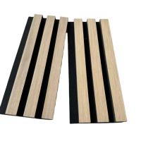 Wholesale with Competitive Price Akupanel Wood Veneer MDF Covered PET Wood Slat Acoustic Panels