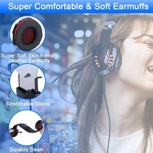 117dB 50mm Hunterspider V9 Stereo Gaming Headset With Mic