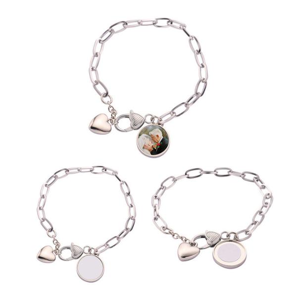 Custom Photo Bracelet Fashion Jewelry Personalized Metal Ins Style Sublimation Bracelets
