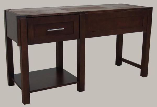 1 Drawer Plywood Modern Bathroom Vanity Cabinets Birch Veneer Dark Stain Color