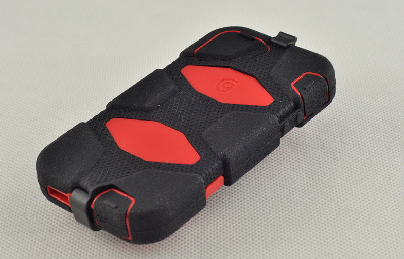Black / Red Silicone Survivor Cell Phone Cases Military For Iphone 5