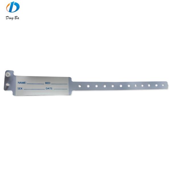 Hospital Patients PVC Medical ID Bracelet Wristband with 250*25mm and 170*18mm Sizes