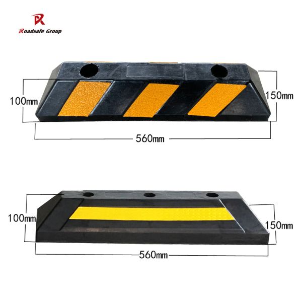 56cm High-Quality Recycled Rubber Wheel Stopper for Parking Safety