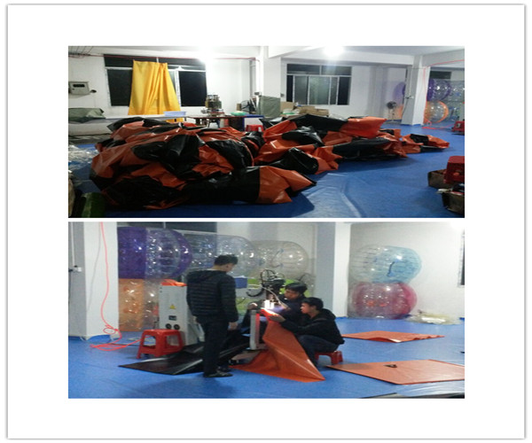 Plato 0.55mm PVC Inflatable Sports Field , Inflatabel Hamster Ball Track 22mL*15mW*4mH