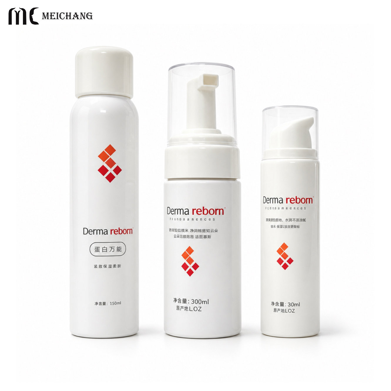 15ml 30ml 50ml 100ml Custom Skincare Packaging Set | Factory Direct Plastic Cosmetic Bottles & Containers(MC-334)