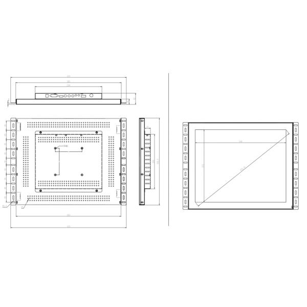 Customizable 17inch Gaming Infrared Touch Screen Monitor for Customer Requirements