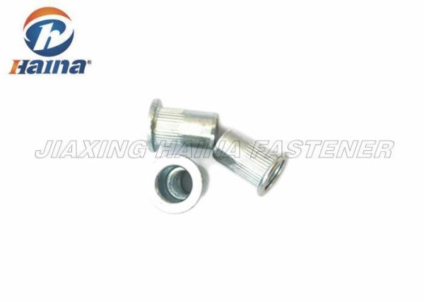 carbon steel Blue Zinc Plated M10 Flat Head Knurled Blind Rivets Nut