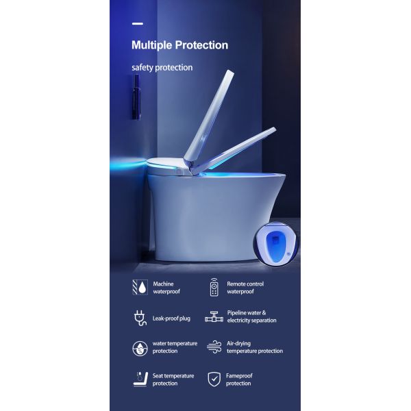 ARROW Modern Smart Toilet with Siphon Flushing Heated Seat and Nozzle Self-cleaning Intelligent Bidet Toilet