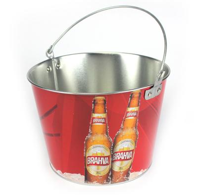 cubeta de gelo galvanizada cor da cubeta de vinho 4 do metal 12L com punho
