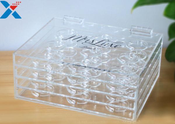 Custom 3 Layer Plexiglass Display Box False Eyelash Packaging Case Without Recycle