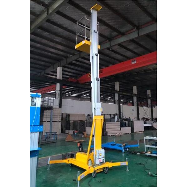 6 mètres de flamme de preuve de plate-forme en aluminium de travail aérien de mât d'ascenseur simple 130Kg d'homme