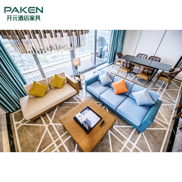 Hotel / Apartment Room Furniture Sets with Sofa Bed & Dining Area & Living Area