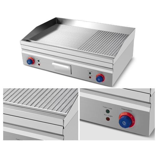 Mirror 4.4kw 700mm Commercial Countertop Electric Griddle