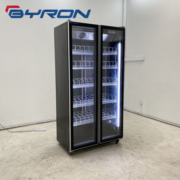Freestanding Beverage Cooler Refrigerator Glass Fronted Drinks Fridge