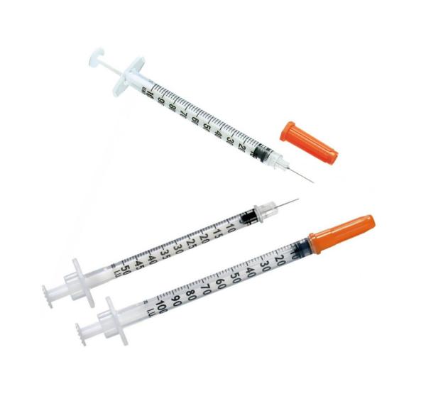 Disposable Insulin Syringe Safety Syringe With Retractable Needle U-40 U-100 0.3ml 0.5ml 1ml