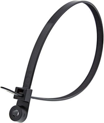 10 inch Screw Hole Zip Ties Mountable Head Nylon Black Plastic Wire Wrap
