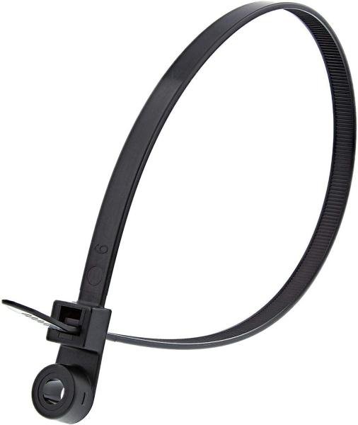 Cintas plásticas pretas 66 200mm x 5mm de nylon da montagem do parafuso de 8 polegadas 100 PCes/saco