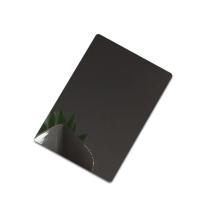 Plaque d'acier inoxydable de finition miroir noir pour l' intérieur et extérieur Plaque d'acier inoxydable décoratif