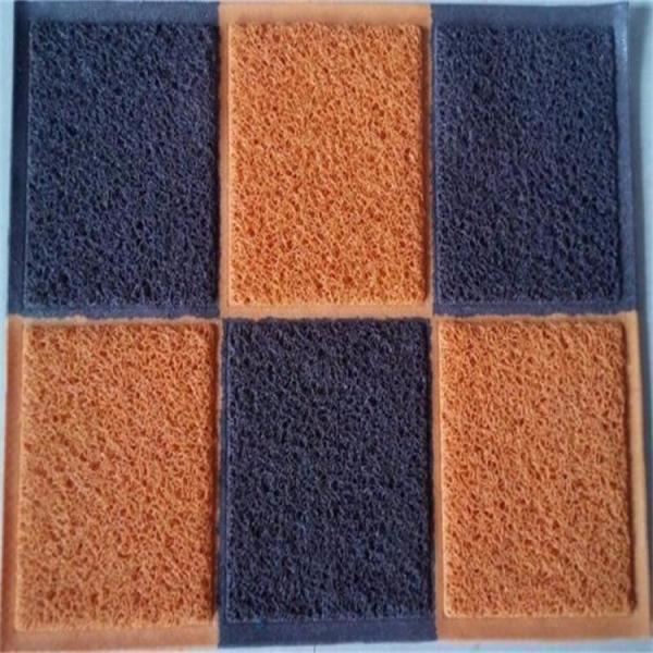 Anti - Slip Coir Entrance Matting / Front Door Rugs Patchwork Pattern