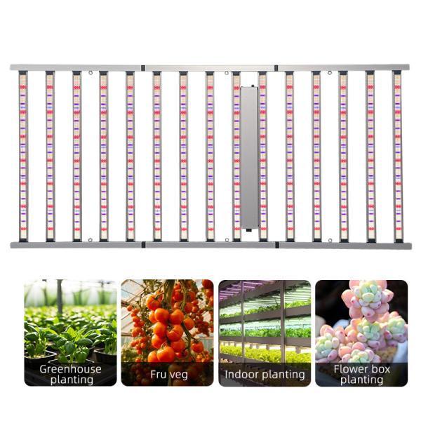 Fabrique deux canaux Dimmable pliable 1600W Samsong LM301H 281B EVO Led Grow Light Bar avec UV IR