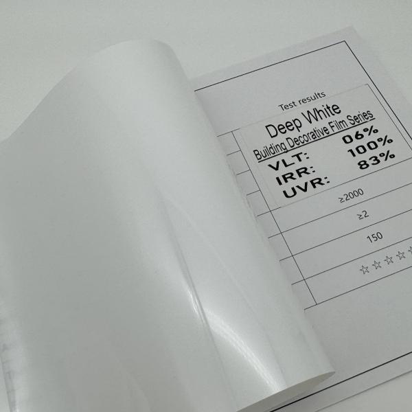 Deep White Anti Shatter Building Window Film Erosion Resistant Easy Install