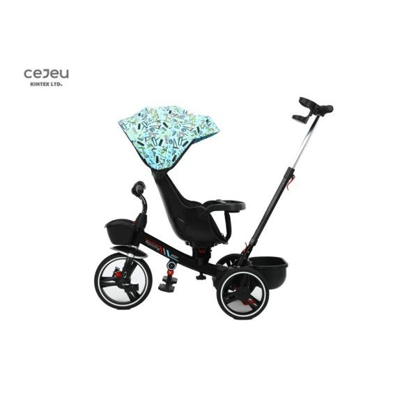 Черноты трицикла детей колеса Pu пинк многофункциональной голубой